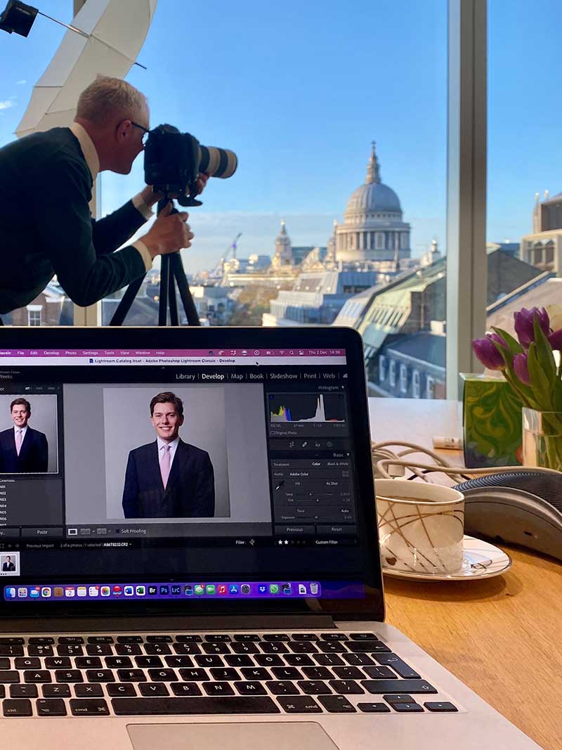 Mark Weeks taking a photograph